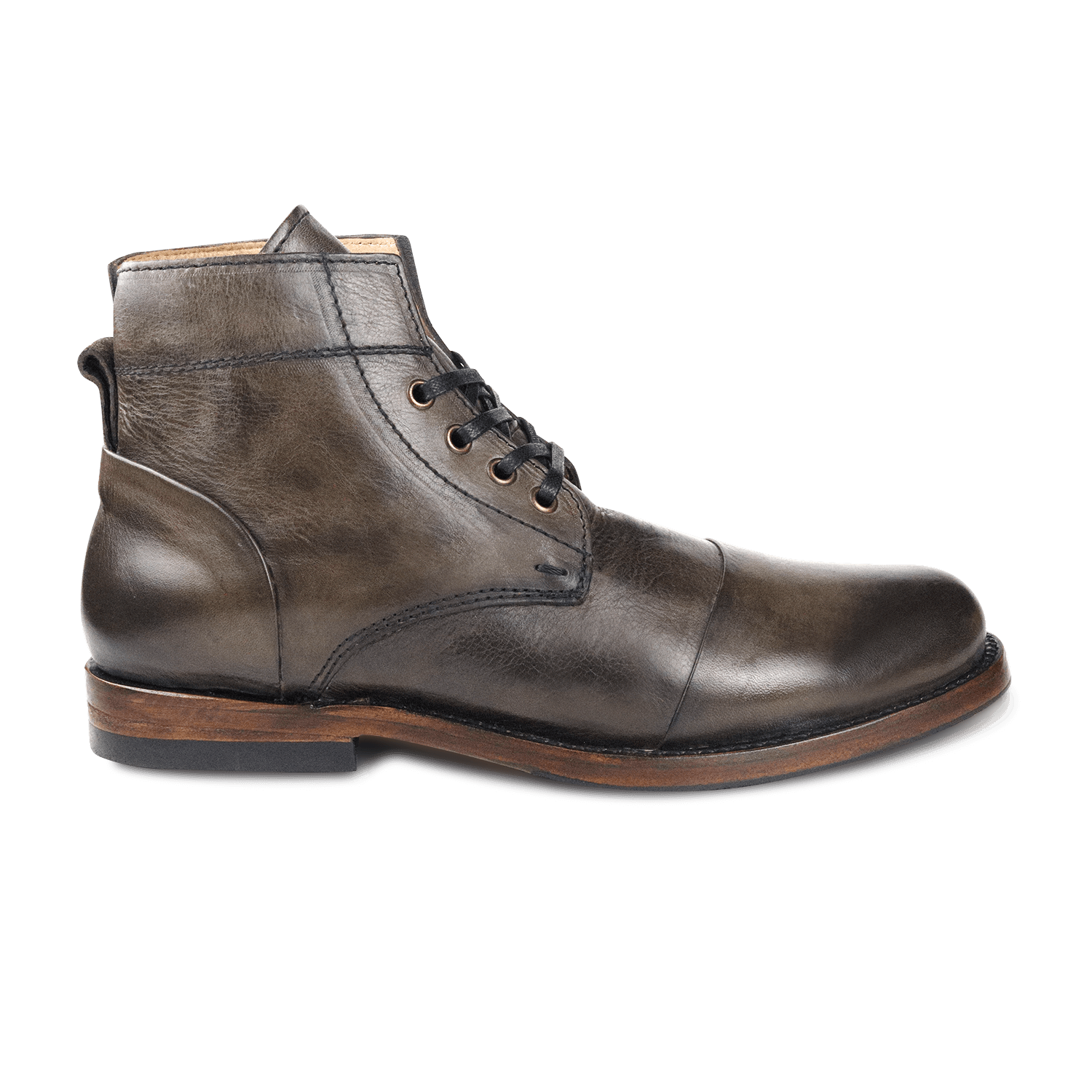 Grey leather deals boots